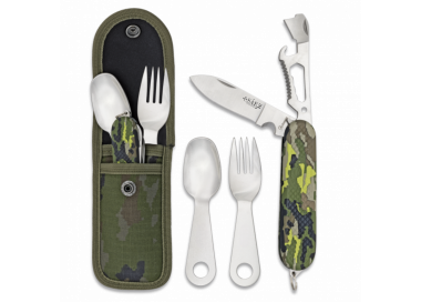 Set Cubiertos Ejército Español con Funda Camuflaje