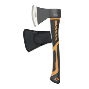 Hacha Deportiva Negra y Naranja con Funda 39,3 cm